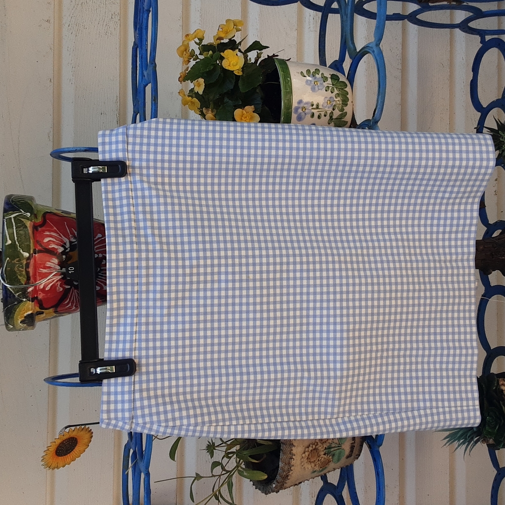 A J. Crew no 2 pencil,blue and white checkered,  size 10p